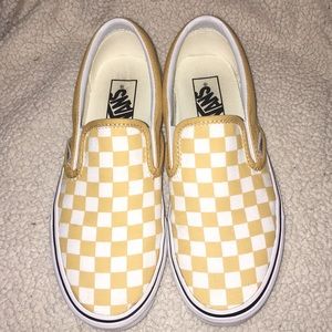 Yellow checkerboard vans
